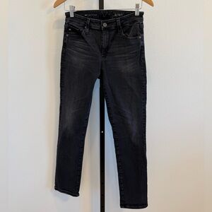 AG Adriano Goldschmied Mari High Rise Slim Straight Black Wash Jeans Sz 27 Casua